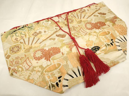 平和屋本店▼仏具入れ 巾着型 金襴 法衣 寺院 仏具 仏教 僧侶 神職 装束 AABI2920ja