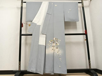 平和屋着物●京加賀友禅　百貫石峰 　訪問着　友禅　作家物　枝垂れ桜　正絹　逸品　AABI2964ph