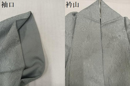 平和屋着物●上質な色無地　辻が花地紋　蕎麦切色　三越扱い　正絹　逸品　AABI2967ph