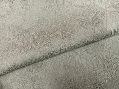 平和屋着物●上質な色無地　草花地紋　蕎麦切色　正絹　逸品　AABI2968ph