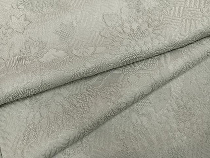 平和屋着物●上質な色無地　草花地紋　蕎麦切色　正絹　逸品　AABI2968ph