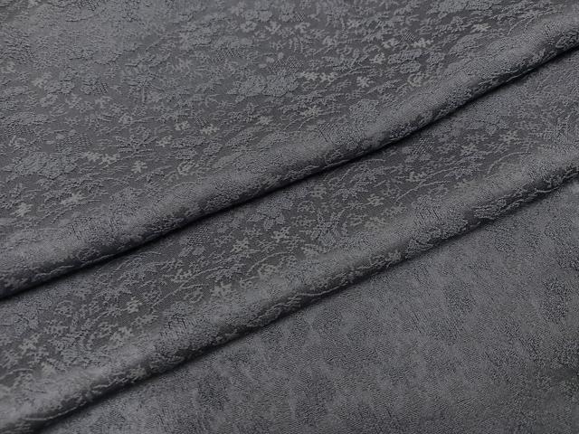平和屋着物●上質な色無地　草花地紋　紫鼠色　正絹　逸品　未使用　AABI2971ph