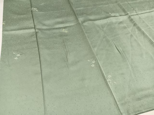平和屋着物●本加賀友禅作家　柿本市郎　小紋　縫取　草花文　正絹　逸品　未使用　AABI2972ph