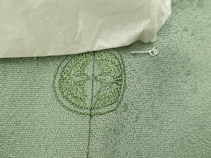平和屋着物●本加賀友禅作家　柿本市郎　小紋　縫取　草花文　正絹　逸品　未使用　AABI2972ph