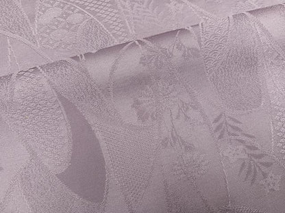 平和屋着物●上質な色無地　草花地紋　鳩羽鼠色　正絹　逸品　未使用　AABI2975ph