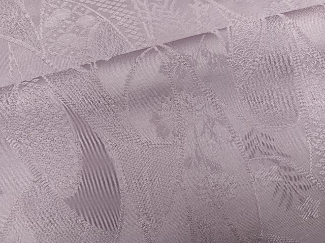 平和屋着物●上質な色無地　草花地紋　鳩羽鼠色　正絹　逸品　未使用　AABI2975ph