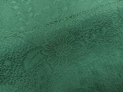 平和屋着物●上質な色無地　辻が花地紋　萌葱色　正絹　逸品　AABI2976ph