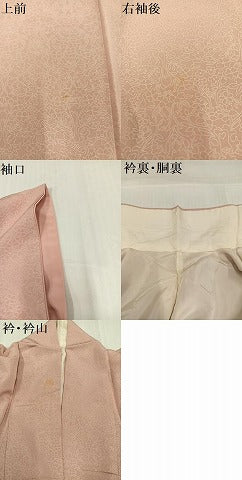 平和屋着物●お召　草花文　正絹　逸品　AABI2977ph