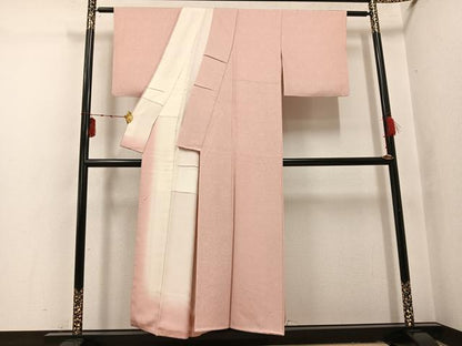 平和屋着物●お召　草花文　正絹　逸品　AABI2977ph