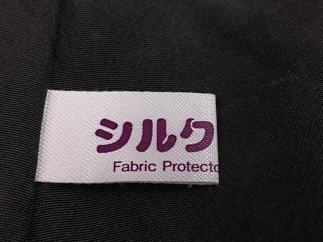 平和屋着物●お召　立波間道　千鳥　黒地　正絹　逸品　AABI2981ph
