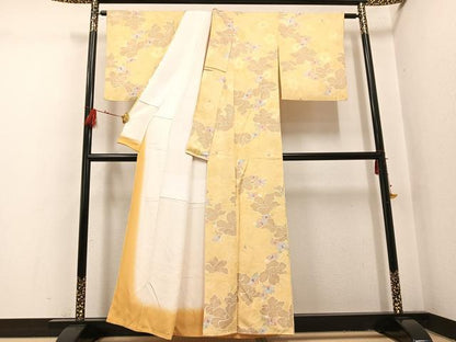 平和屋着物●上質な小紋　花尽くし　正絹　逸品　AABI2983ph