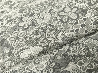 平和屋着物●山岡古都・古都染人　染織美術品　薬墨染　天目織　お召　草花文　正絹　逸品　未使用　AABI2989ph