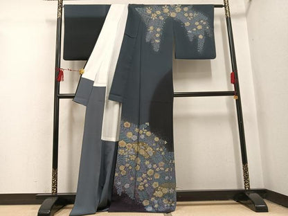 平和屋着物●訪問着　辻が花　暈し染め　金銀彩　正絹　逸品　AABI3000ph