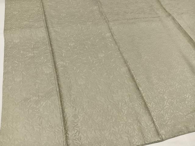 平和屋着物●紋屋井関　色無地　桐竹紋　白橡色　正絹　逸品　AABI3003ph