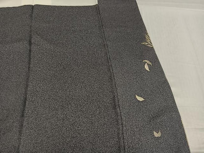 平和屋着物●京の名門　じゅらく謹製　帝王紫(古代帝王紫)　訪問着　駒刺繍　舞葉文　暈し染め　金彩　正絹　逸品　AABI3005ph
