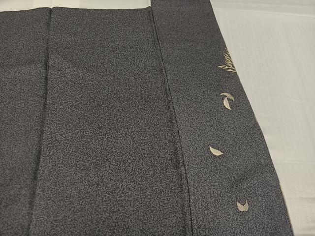 平和屋着物●京の名門　じゅらく謹製　帝王紫(古代帝王紫)　訪問着　駒刺繍　舞葉文　暈し染め　金彩　正絹　逸品　AABI3005ph