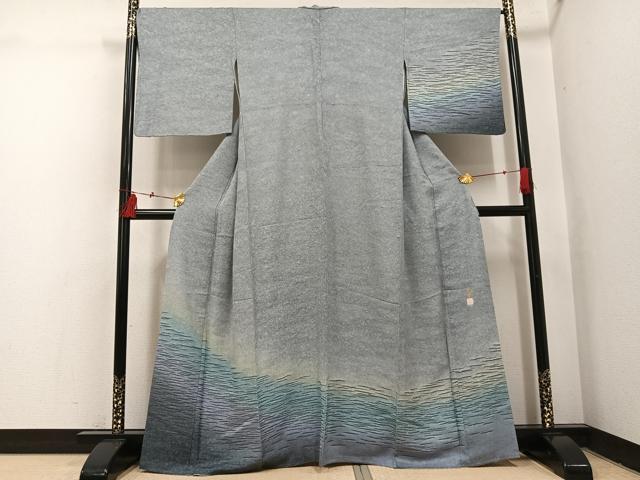 平和屋着物●世界的ファッションデザイナー　山本寛斎　kansaiブランド　訪問着　霞文　暈し染め　正絹　逸品　AABI3006ph