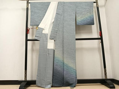 平和屋着物●世界的ファッションデザイナー　山本寛斎　kansaiブランド　訪問着　霞文　暈し染め　正絹　逸品　AABI3006ph