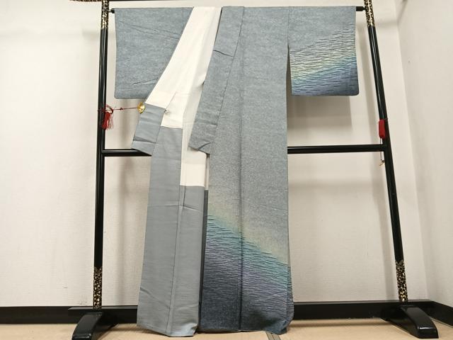平和屋着物●世界的ファッションデザイナー　山本寛斎　kansaiブランド　訪問着　霞文　暈し染め　正絹　逸品　AABI3006ph
