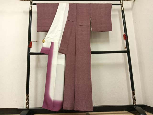 平和屋着物●江戸小紋　作家物　極小鮫小紋柄　正絹　逸品　AABI3011ph