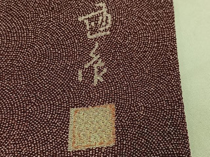 平和屋着物●江戸小紋　作家物　極小鮫小紋柄　正絹　逸品　AABI3011ph