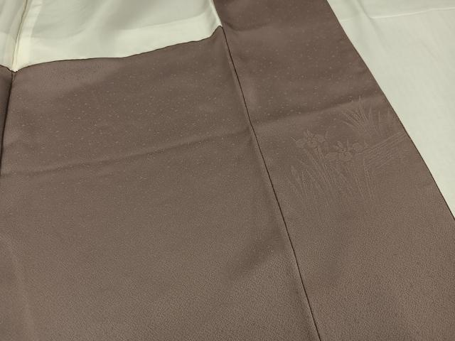 平和屋着物●訪問着　作家物　寿光織　草花文　暈し染め　金銀糸　正絹　逸品　AABI3016ph