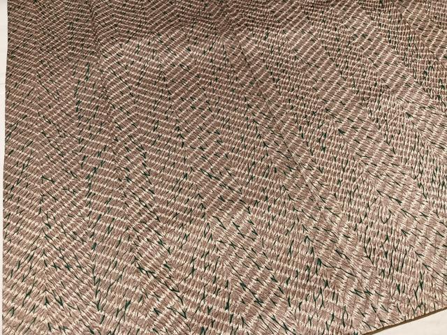 平和屋着物●上質な小紋　藤娘きぬたや・杢目絞り　正絹　逸品　AABI3019ph