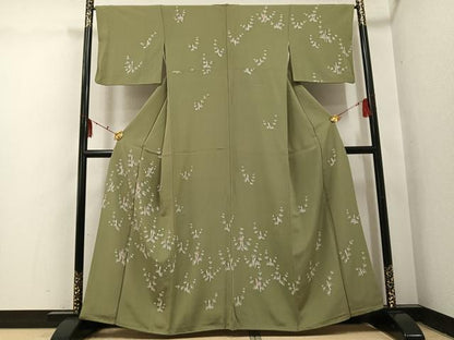 平和屋着物●訪問着　友禅　つくし　東武扱い　正絹　逸品　AABI3022ph