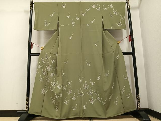 平和屋着物●訪問着　友禅　つくし　東武扱い　正絹　逸品　AABI3022ph