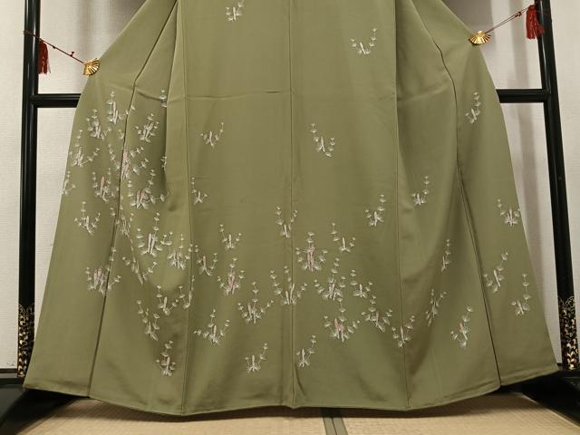 平和屋着物●訪問着　友禅　つくし　東武扱い　正絹　逸品　AABI3022ph
