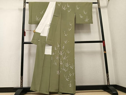 平和屋着物●訪問着　友禅　つくし　東武扱い　正絹　逸品　AABI3022ph