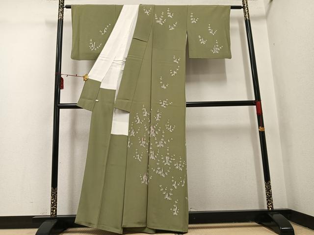 平和屋着物●訪問着　友禅　つくし　東武扱い　正絹　逸品　AABI3022ph