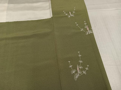 平和屋着物●訪問着　友禅　つくし　東武扱い　正絹　逸品　AABI3022ph