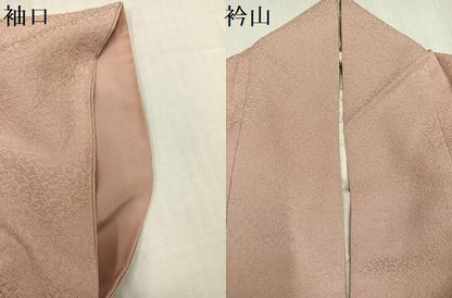 平和屋着物●上質な色無地　水柿色　正絹　逸品　AABI3023ph