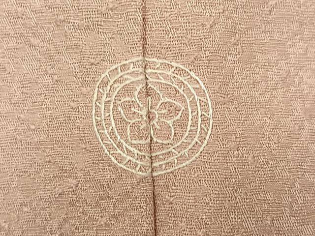 平和屋着物●上質な色無地　水柿色　正絹　逸品　AABI3023ph