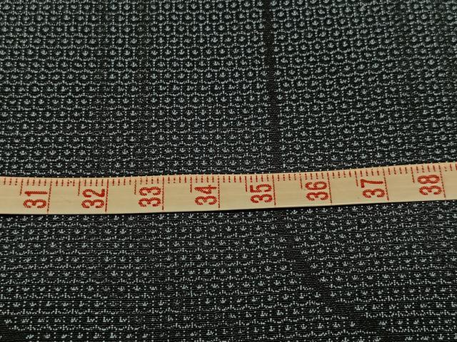 平和屋着物●お召　140亀甲　変わり間道　正絹　逸品　AABI3029ph