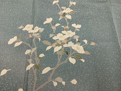 平和屋着物●訪問着　友禅　作家物　枝花文　暈し染め　正絹　逸品　AABI3030ph