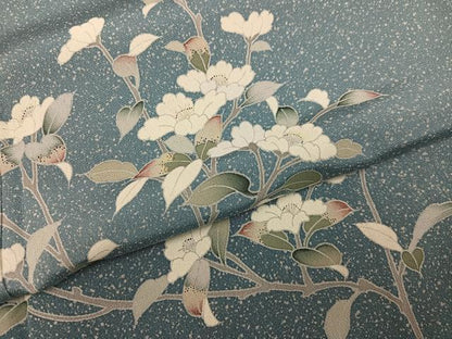 平和屋着物●訪問着　友禅　作家物　枝花文　暈し染め　正絹　逸品　AABI3030ph