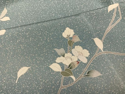 平和屋着物●訪問着　友禅　作家物　枝花文　暈し染め　正絹　逸品　AABI3030ph