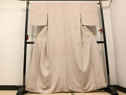 平和屋着物●上質な小紋　地紋起こし　葡萄　正絹　逸品　AABI3038ph