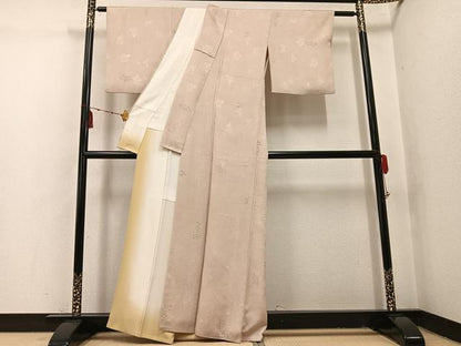 平和屋着物●上質な小紋　地紋起こし　葡萄　正絹　逸品　AABI3038ph