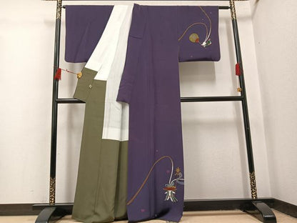 平和屋着物●世界的人形師　辻村寿三郎　ジュサブロー　訪問着　手描き　玩具文　金彩　正絹　逸品　AABI3041ph
