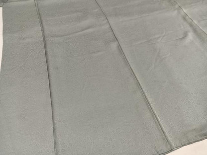 平和屋着物●上質な色無地　草花地紋　蕎麦切色　三越扱い　正絹　逸品　AABI3042ph