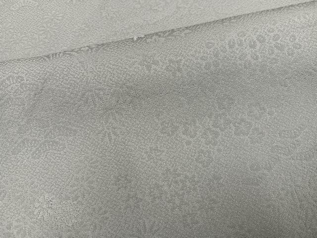 平和屋着物●上質な色無地　草花地紋　蕎麦切色　三越扱い　正絹　逸品　AABI3042ph