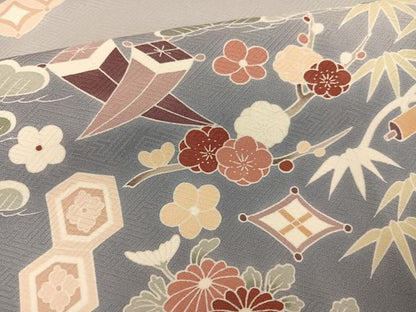 平和屋着物●豪華色留袖　友禅　刺繍　松竹梅飛鶴吉祥宝尽くし　暈し染め　正絹　逸品　AABI3043ph