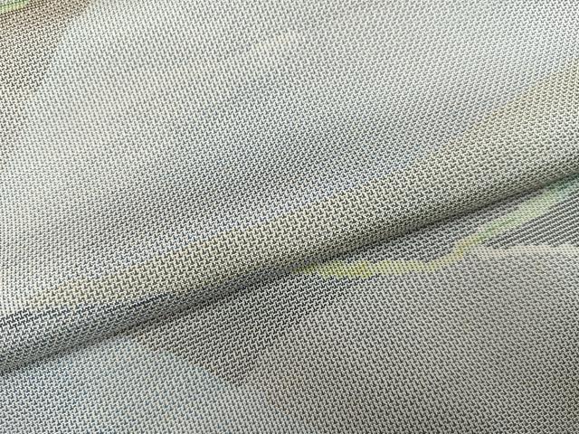 平和屋着物●本場大島紬　白大島　カタス9マルキ　流水文　正絹　逸品　AABI3047ph