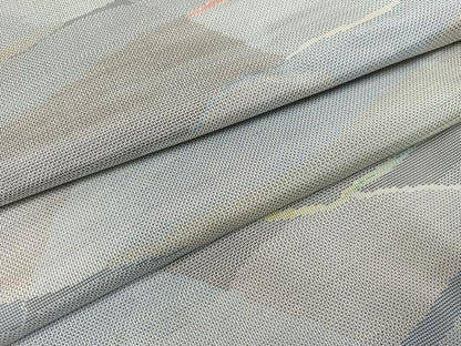 平和屋着物●本場大島紬　白大島　カタス9マルキ　流水文　正絹　逸品　AABI3047ph