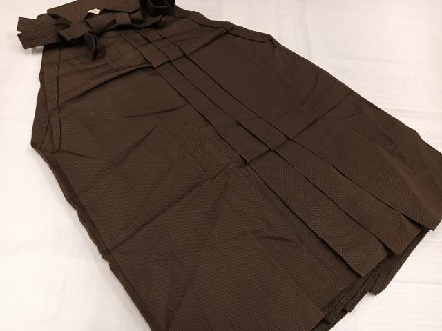 平和屋着物●男性　馬乗り袴　縞　正絹　逸品　AABI3050ph