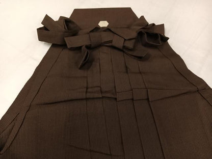 平和屋着物●男性　馬乗り袴　縞　正絹　逸品　AABI3050ph