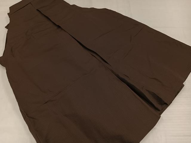 平和屋着物●男性　馬乗り袴　縞　正絹　逸品　AABI3050ph